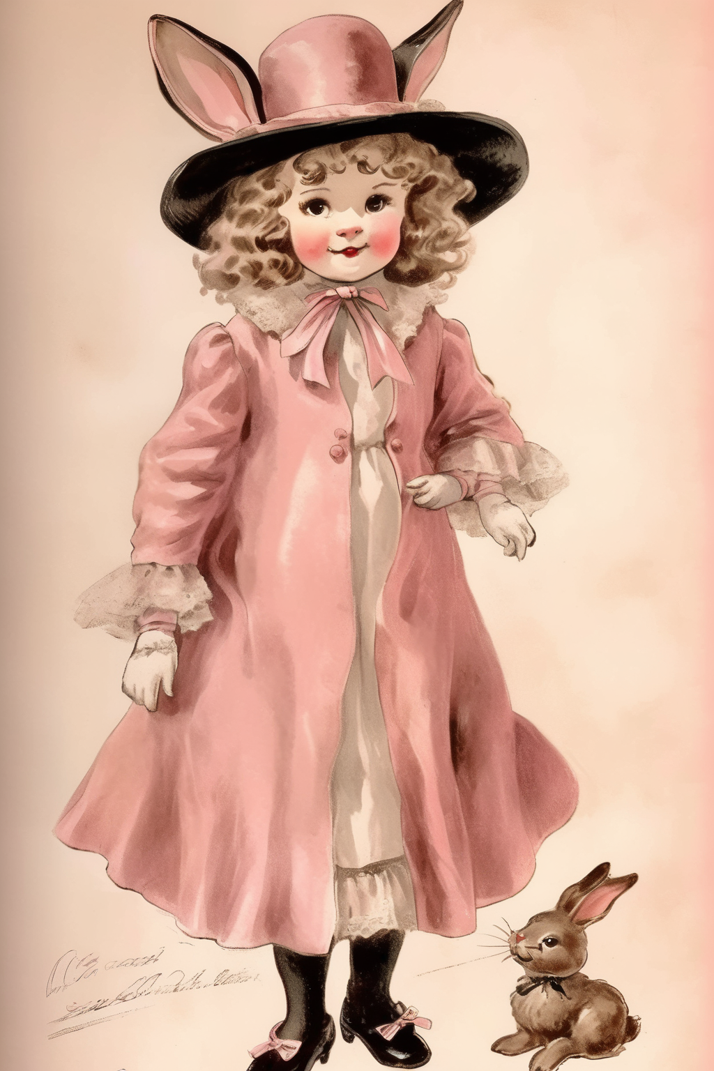 00214-936033745-_lora_Randolph Caldecott Style_1_Randolph Caldecott Style - Costume sketch. Bunny girl. Girl 5 years old. Pretty, curly hair. Lo.png